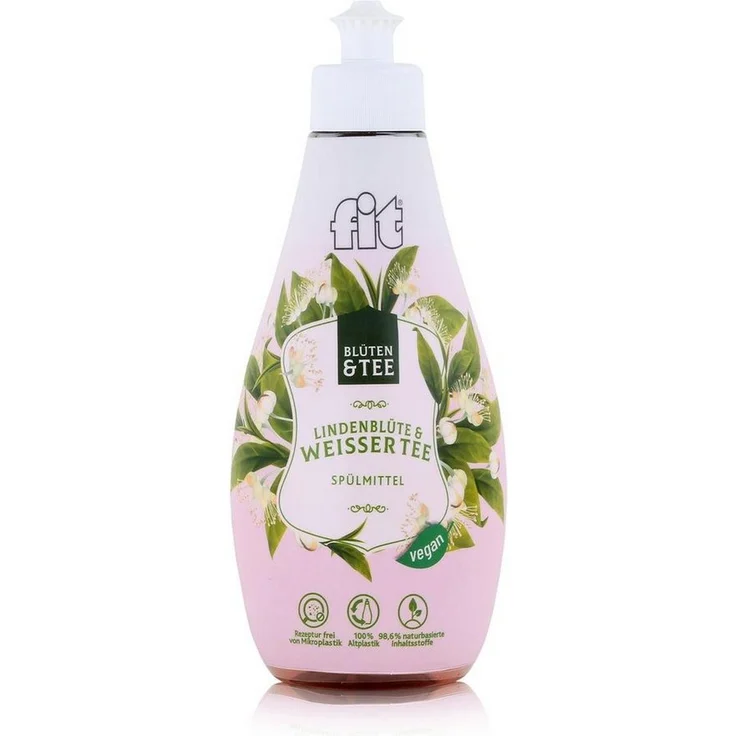 FIT fit Spülmittel Lindenblüte & weisser Tee, 400ml hautverträgliches Geschirrspülmittel mit hoher Spülkraft und frischem Duft
