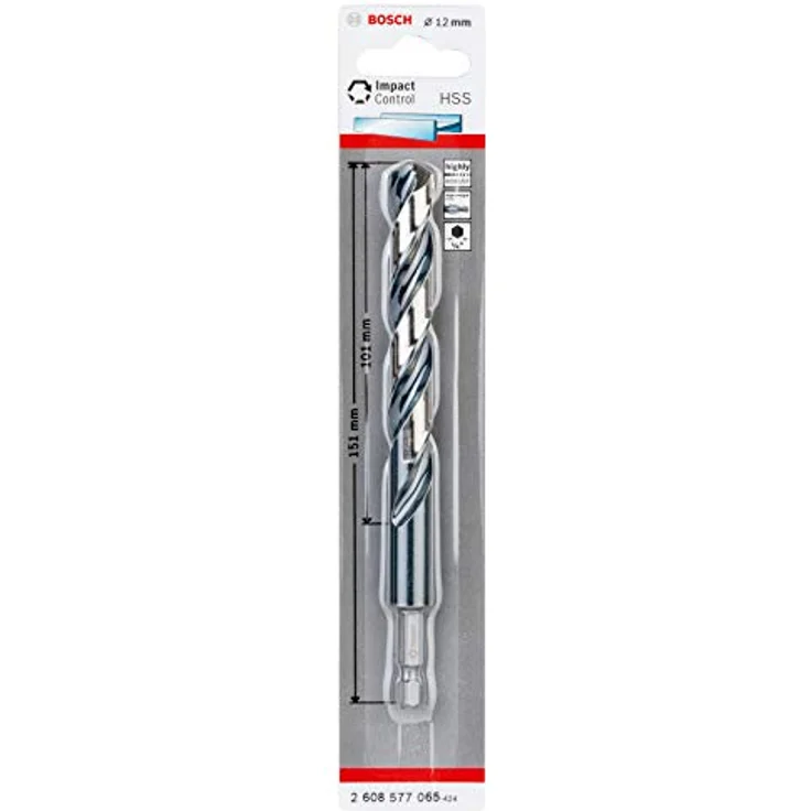 Bosch Accessories Metall-Spiralbohrer 12mm, HSS mit oxidbeschichteter Spiralnut, 151mm Gesamtlänge, DIN 338, 1 Stück – Bild 1