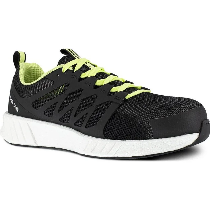 Reebok Fusion Flexweave Safety Sicherheitsschuh, DGUV 112-191 zertifiziert, extrabreiter Zehenbereich, metallfrei, grau