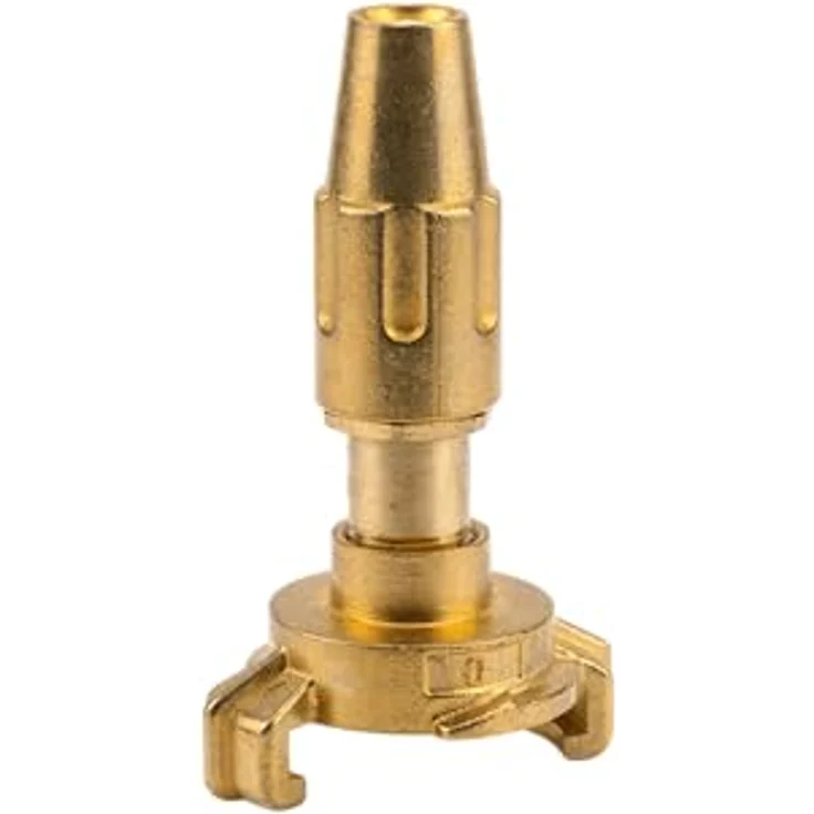 GARDENA Messing-Schnellkupplungs-Spritze für 13 mm (1-2 Zoll)-Schläuche: Schnellkupplungsanschluss mit regulierbarem & abstellbarem Wasserstrahl (7130-20) – Bild 2