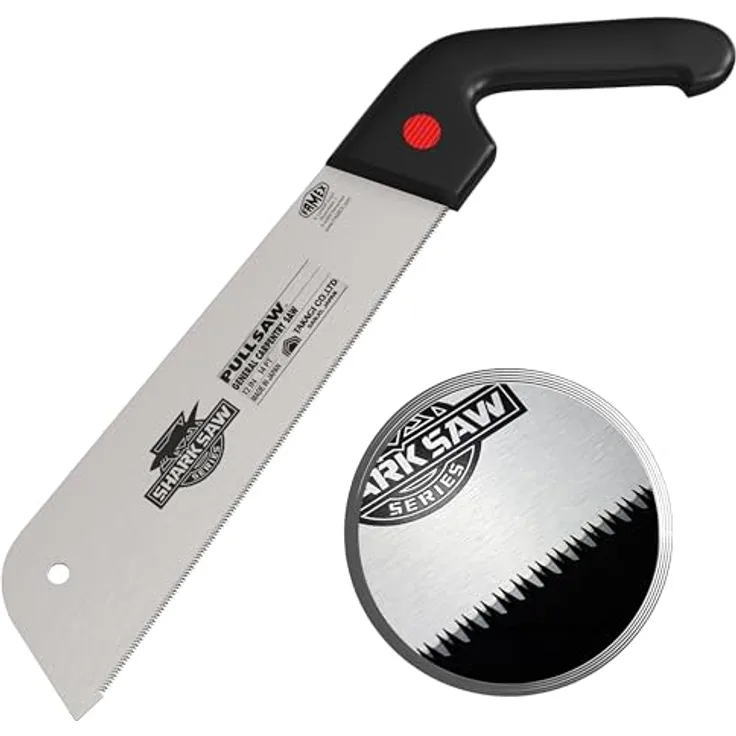 FAMEX Japansäge 5505 Profi Handsäge 300mm, Zugsäge aus Karbonstahl mit 14 TPI Zahnung, Made in Japan