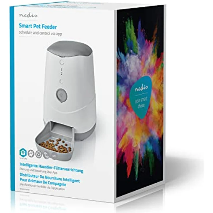 Nedis SmartLife Futterspender für Haustiere Wi-Fi 3.7 l AndroidT / IOS, weiß, Futternapf mit automatischer Fütterungsfunktion und Sensorsystem – Bild 5