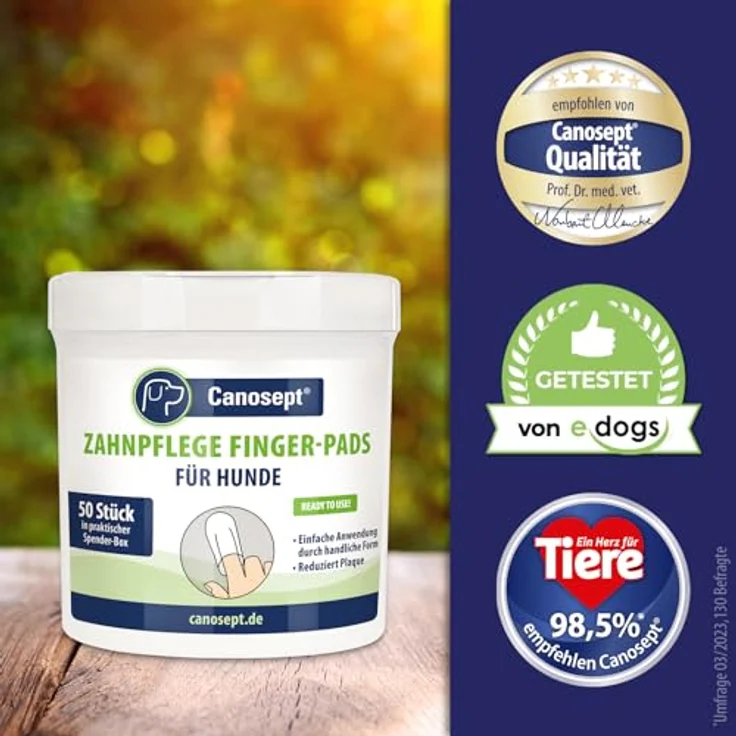 Canosept Zahnpflege Finger-Pads für Hunde, 50 Stück, effektive Mundhygiene und Plaque-Reduktion – Bild 7