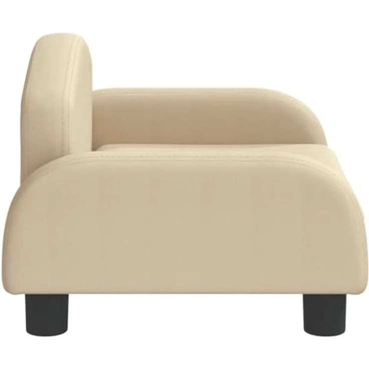 vidaXL Hundekorb Hundebett Creme 50x40x30 cm Stoff Körbchen Hundesofa mit robustem Kiefernholzrahmen. – Bild 5