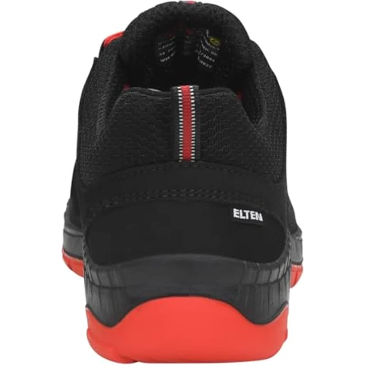 Elten Sicherheitshalbschuh MADDOX Compo black-red Low ESD S3S, atmungsaktives Textilfutter, gepolsterte Lasche, Gr. 41 – Bild 5