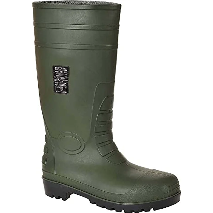 Portwest FW95 Total-Sicherheitsgummistiefel S5, wasserdicht, rutschhemmend, Stahlkappe, grün, Gr. 42 – Bild 1