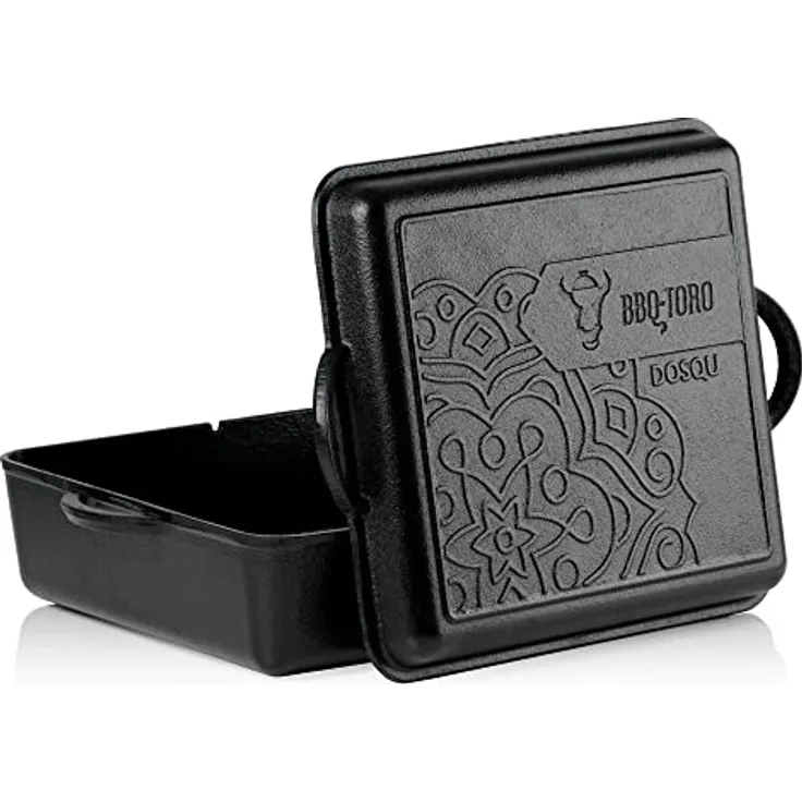 BBQ-Toro Ultimate Dutch Oven Pan | Gusseisen Kochtopf | 10,5 Liter Gusstopf | preseasoned | Bräter mit Deckel | PRO3+ Beschichtung