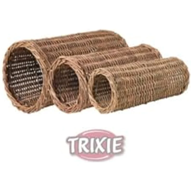 Trixie 62832 Weidentunnel für Meerschweinchen, ø 15 × 33 cm, Naturfarben – Bild 4