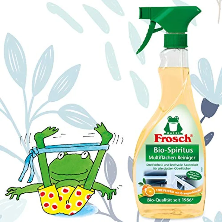 Frosch Bio-Spiritus Multiflächen-Reiniger, für streifenfreien Glanz, Sprühflasche, 1er Pack (1 x 500 ml) – Bild 3