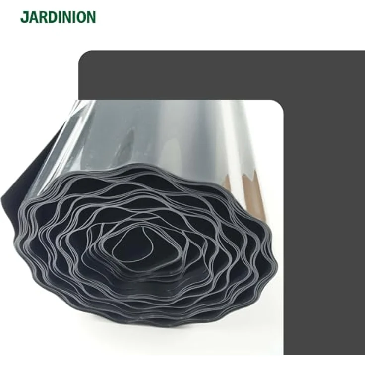 Jardinion 9m Rasenkanten Beetumrandung 20cm Schwarz, Wurzelsperre, wetter- und schlagfest, für Rasen und Gartenbeet – Bild 3