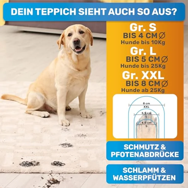 BluePet Pfotenreiniger PfotenBlitz Größe L, inkl. Mikrofaser-Handtuch, für saubere Hundepfoten, entfernt Dreck & Schmutz – Bild 2
