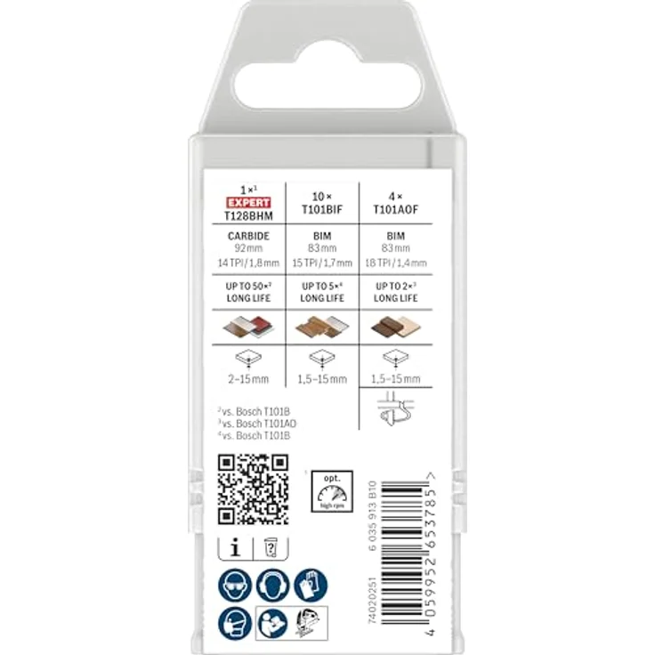 Bosch Professional Sägeblattsatz RBP-15ER SET (2607011947), 15 Stück für präzises Schneiden von Laminat und Holz – Bild 4