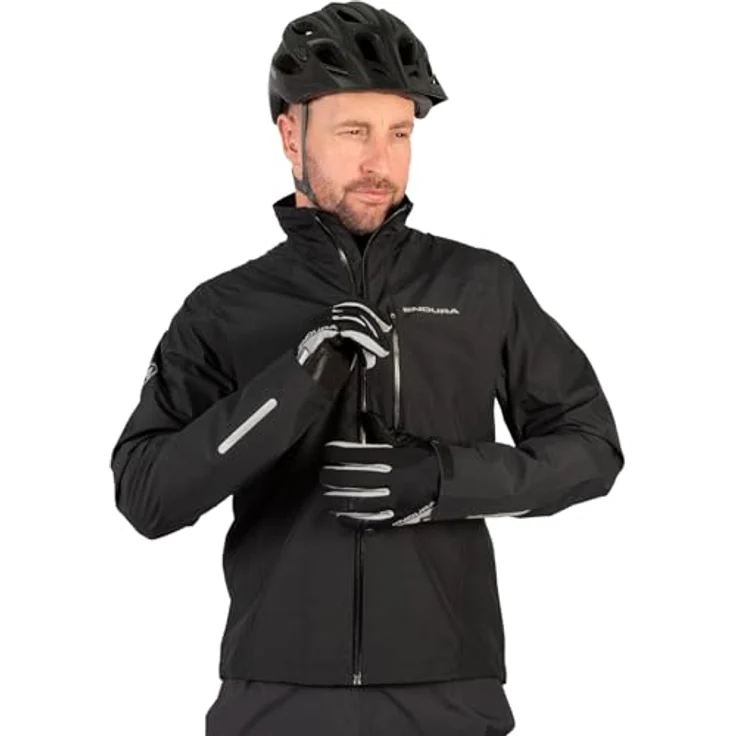 Endura Hummvee Jacket Herren schwarz größe L - Atmungsaktiv, wind- und wasserdicht, mit reflektierenden Elementen – Bild 3