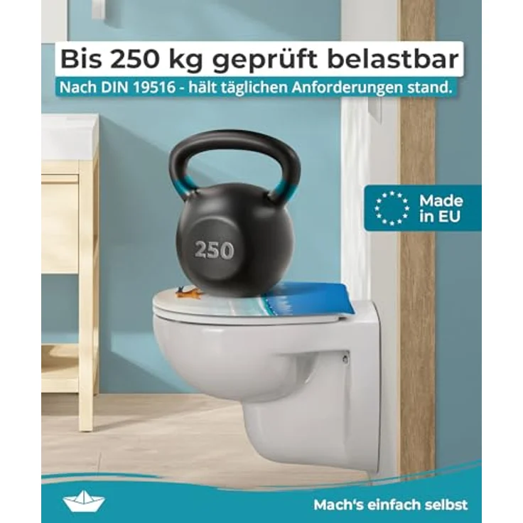 Calmwaters WC Sitz Motiv Seestern, antibakteriell und abnehmbar mit Absenkautomatik, 26LP6211 – Bild 5