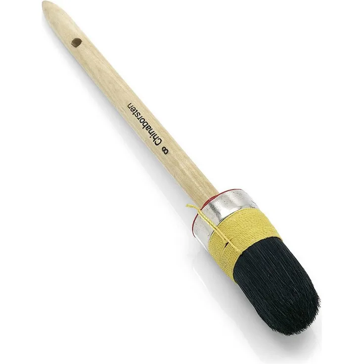 Nölle Handwerker-Ringpinsel Gr. 02, schwarze Borstenmischung für präzise Malerarbeiten