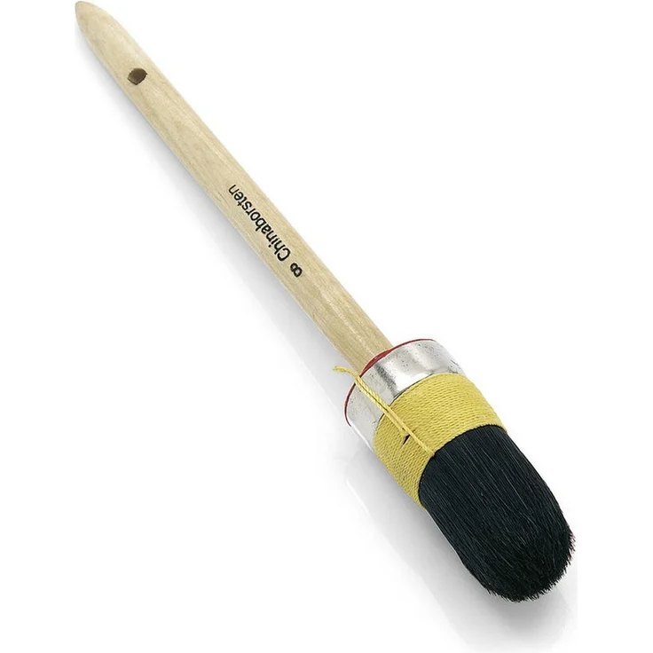 Nölle Handwerker-Ringpinsel Gr. 02, schwarze Borstenmischung für präzise Malerarbeiten