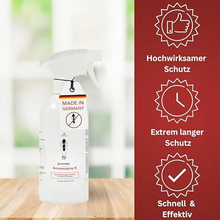 BIODELTA Ameisen-Spray, Anti-Ameisenmittel mit Langzeitwirkung, hochwirksam gegen alle Arten, fleckenfrei, 1 L – Bild 2