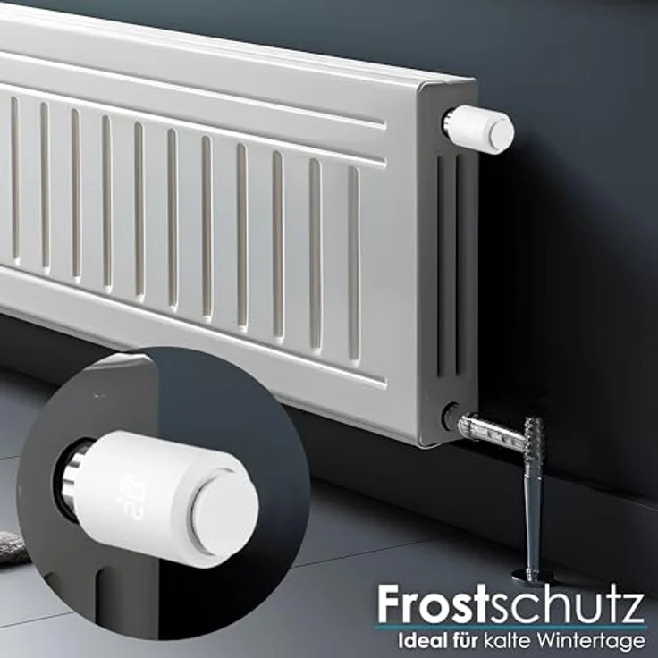 Echos Smartes Zigbee Heizkörperthermostat, Smartphone steuerbar, energieeffizient mit Kindersicherung und Frostschutz – Bild 5