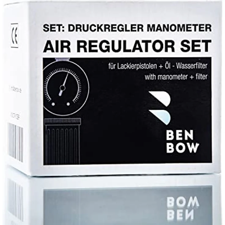 BenBow Luftdruckregler mit Manometer und Öl-Wasser-Abscheider - Filter für Lackierpistolen – Bild 3