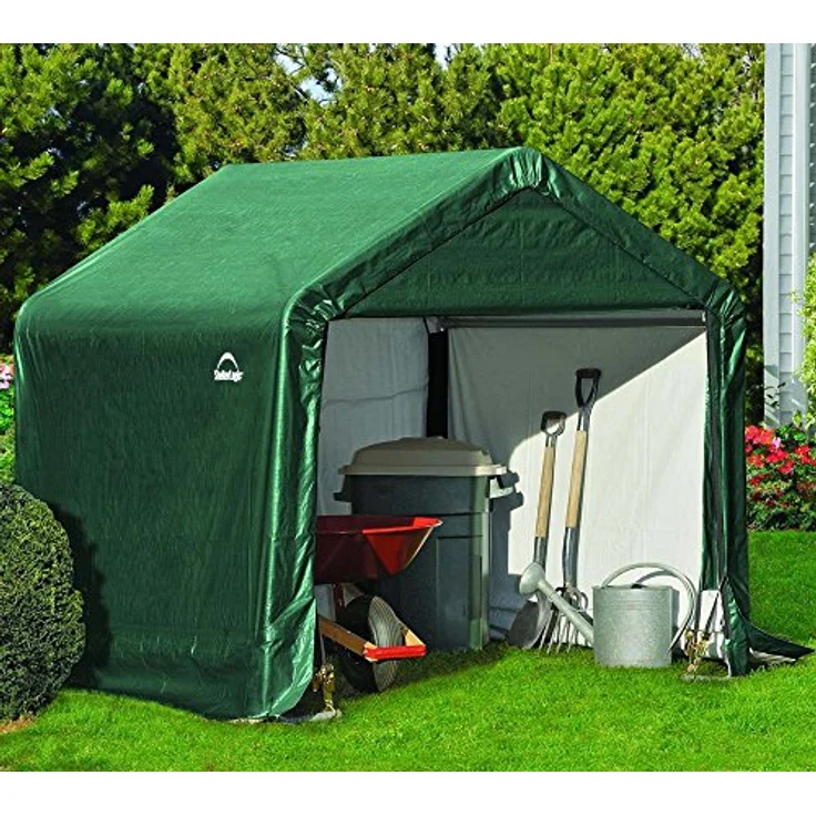 ShelterLogic Folien Zeltgarage Gerätehaus | Grün | 180x180x180 cm – Bild 2