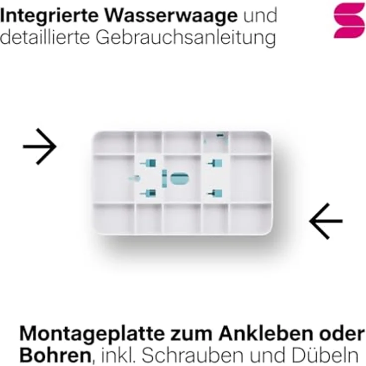 Satino HYGINITY Papierhandtuchspender, kompakter Handtuchspender für V-Falz & C-Falz Papierhandtücher, mit Füllstandsanzeige, Made in Germany, weiß – Bild 5