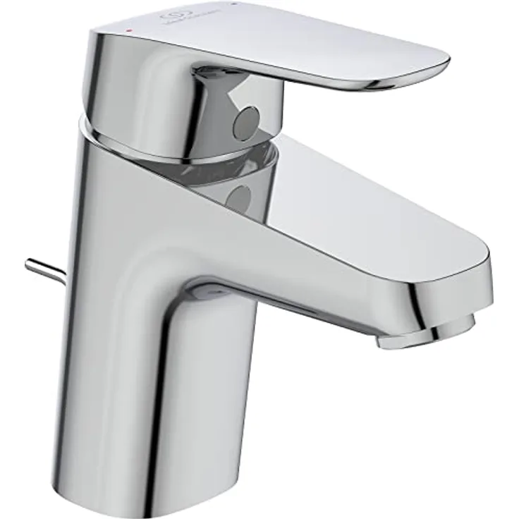 Ideal Standard CeraFlex Waschtischarmatur B1708AA, Chrom mit Metallablaufgarnitur und starrem Gussauslauf