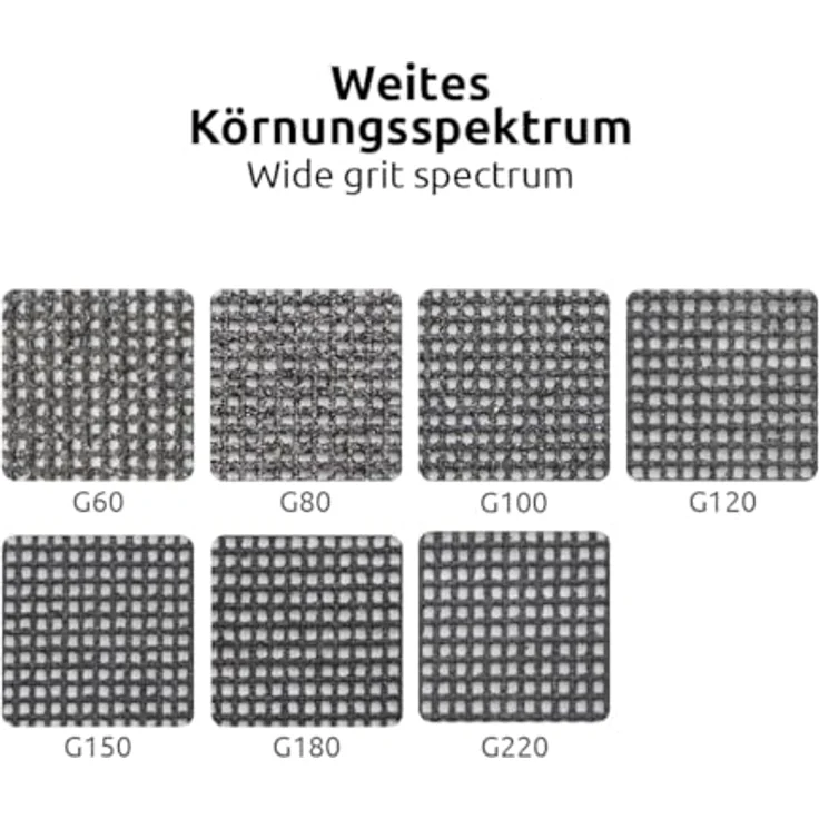MioTools Spider Klett-Schleifgitter, 225 mm, Siliciumcarbid, für Trockenbauschleifer, K120, 25 Stk. – Bild 2