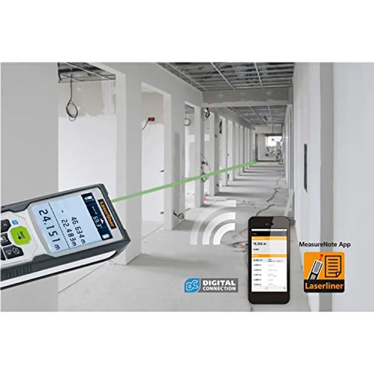 Laserliner Master Gi7, Laserentfernungsmesser 70m ± 2mm, IP40, grüne Lasertechnologie mit LC-Display – Bild 10