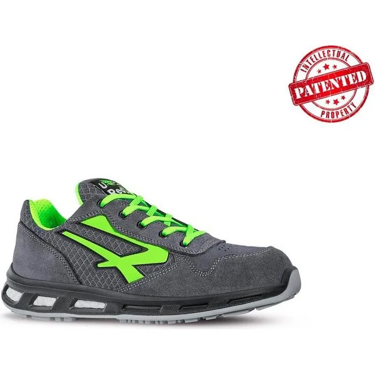 "U-Power POINT ESD S1P SRC Arbeitsschuh - Sicherheitshalbschuh aus Veloursleder, atmungsaktiv, gelochte Aluminiumkappe, durchtrittsichere Zwischensohle, rutschhemmende PU/PU Sohle mit Infinergy® Einsatz, blau"