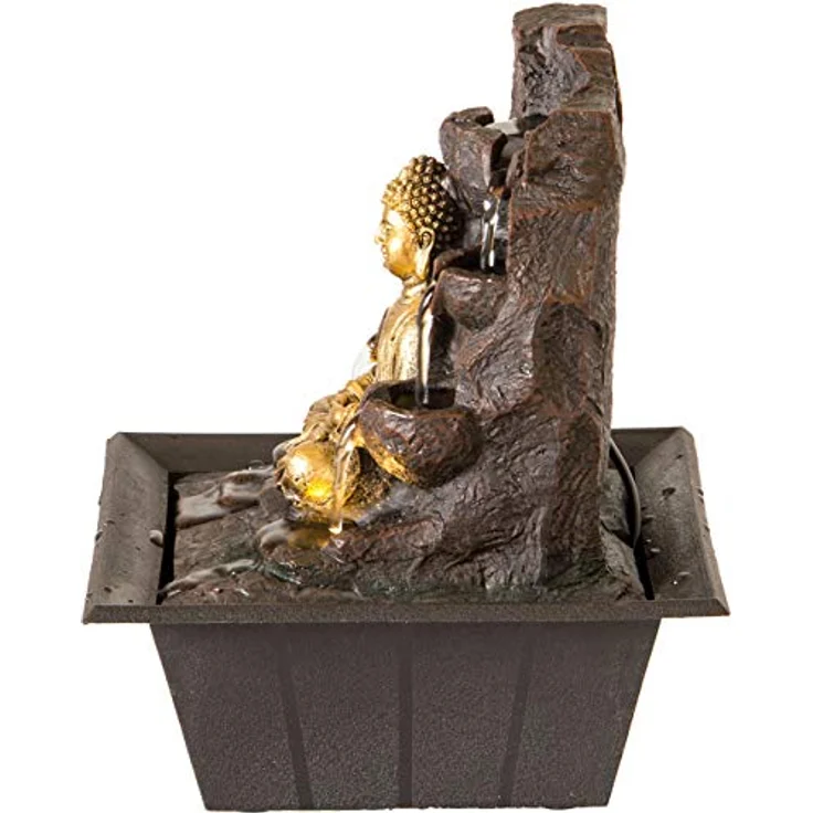 Zimmerbrunnen BUDDHA mit LED-Beleuchtung Dhyana – Bild 7
