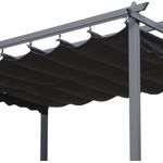 OUTFLEXX Pavillon-Ersatzdach, Anthrazit/Grau, UV-Beständig und Wasserabweisend