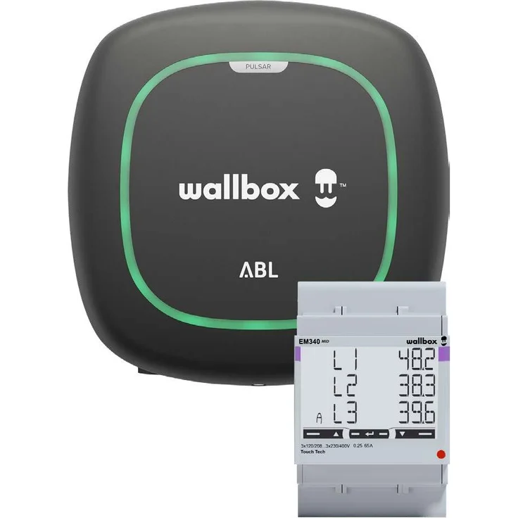 ABL Pulsar Wallbox, Elektroauto Ladestation (Typ 2, 22 kW, 32 A) mit MID-konformer Abrechnungslösung und festangeschlagenem Ladekabel