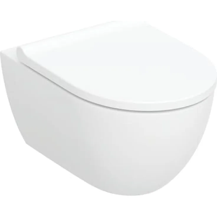 Geberit Acanto Wand-WC-Set, inkl. WC-Sitz, Tiefspüler, TurboFlush, 502.774.; Farbe: weiß