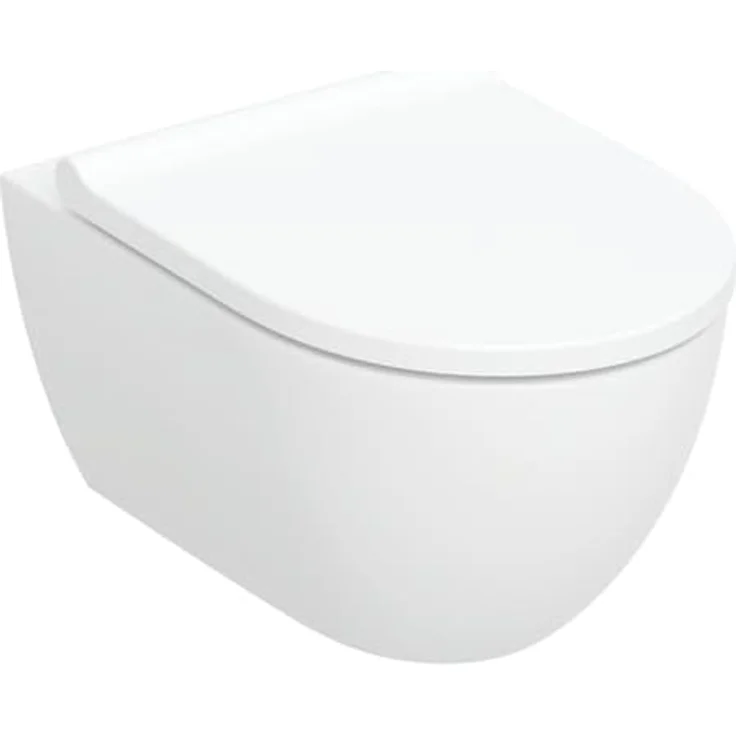 Geberit Acanto Wand-WC-Set, inkl. WC-Sitz, Tiefspüler, TurboFlush, 502.774.; Farbe: weiß – Bild 1