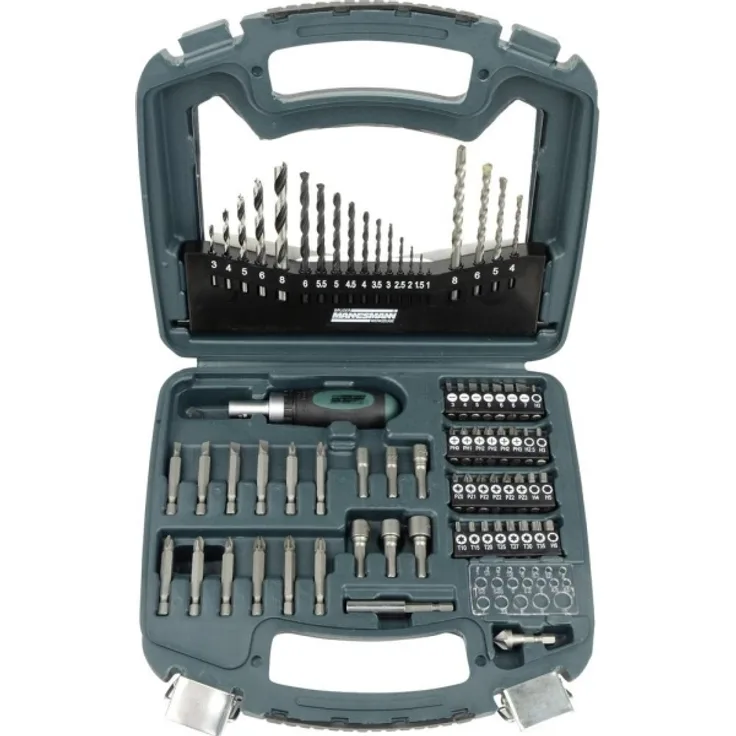 Brüder Mannesmann M54375 75teilig Bohrer- und Bit-Sortiment