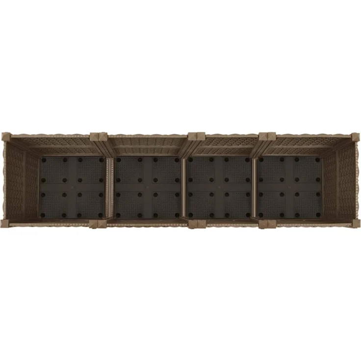 vidaXL Hochbeet 160x40x38 cm Polypropylen braun – Bild 2