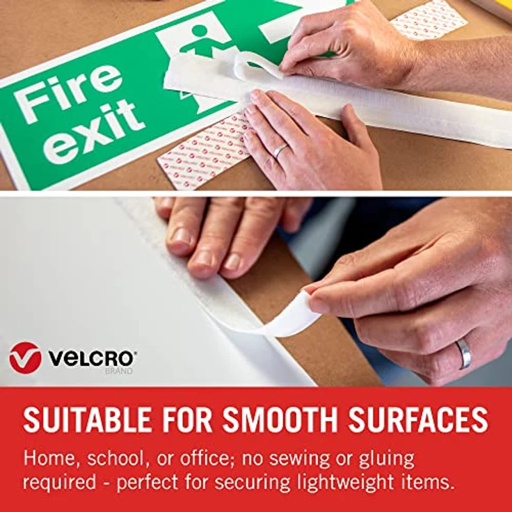 VELCRO VEL-EC60220 Klettband zum Aufkleben Haft- und Flauschteil (L x B) 10000mm x 20mm Schwarz 10m - Preisvergleich – Bild 6
