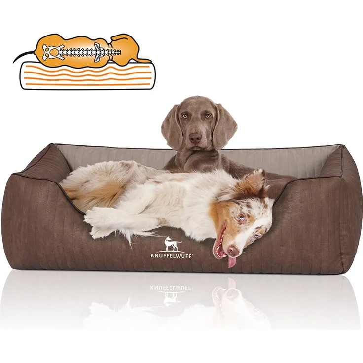 Knuffelwuff orthopädisches Hundebett Outlander braun grau XL: 105x75cm