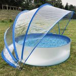 Steinbach Cabrio Dome Ø 440 x 220 cm blau - Gartendach & Pooldach für Aufstellpools