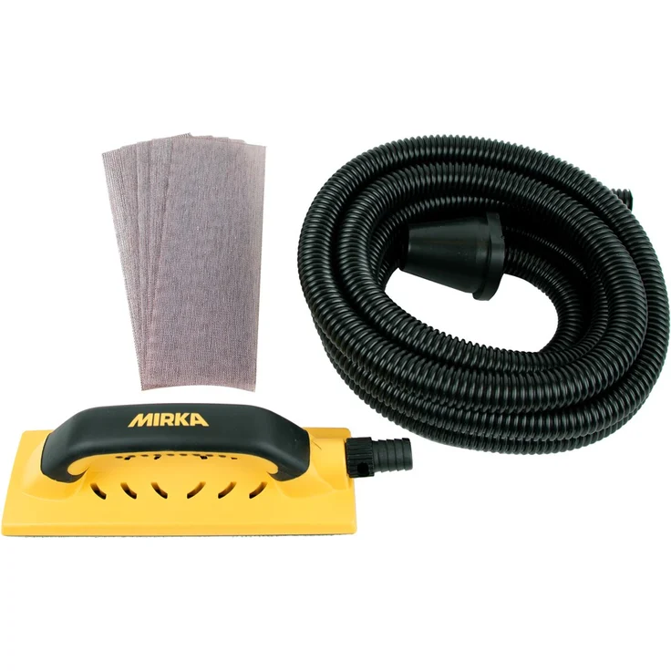 Mirka Handy-Handblock Schleifer Startkit 80x230mm plus 5 Schleiftstreifen & Saugschlauch – Bild 2