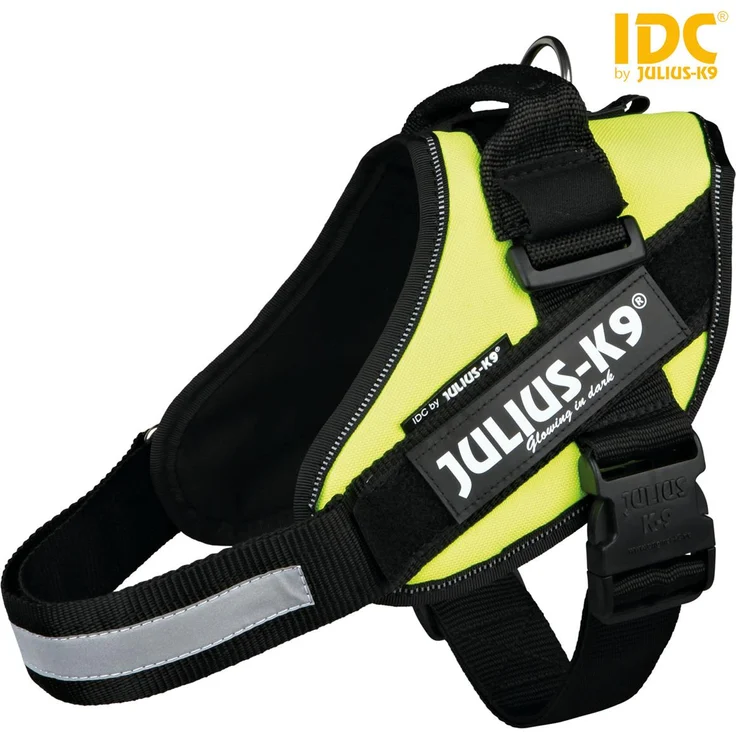 Julius-K9® IDC Powergeschirr Gr. 0 bis XXL neongelb Gr. 0 (M-L) – Bild 1