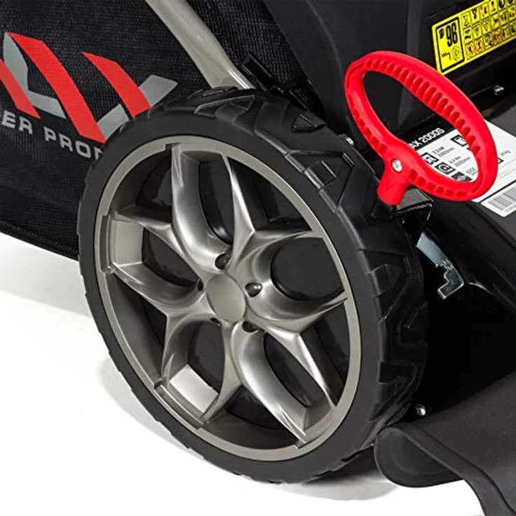 NAX POWER PRODUCTS 2000S Motor Briggs & Stratton 625EXi Series 150 cm3 ReadyStart Mähbreite 46cm Fangkorb 60l wendige Vorderräder Benzin-Rasenmäher mit Antrieb, Schwarz – Bild 5