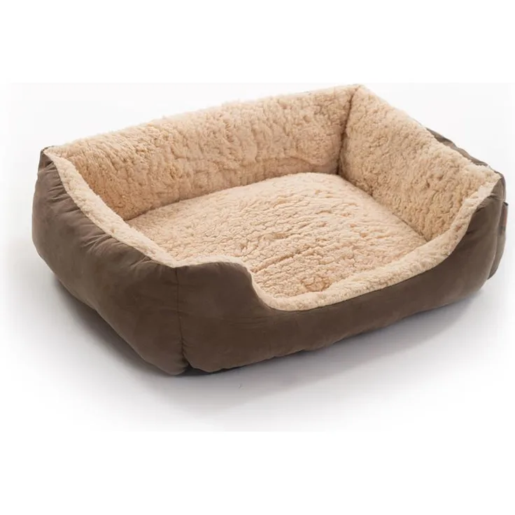 Hundebett Hundekissen Hundekorb 50x37x17 cm Haustierbett Hundesofa Dunkelbraun