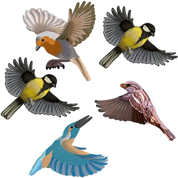 Gardigo Stickers Native Birds Fensteraufkleber Vogelbild Funktionsart Abschreckung 1St. – Bild 1
