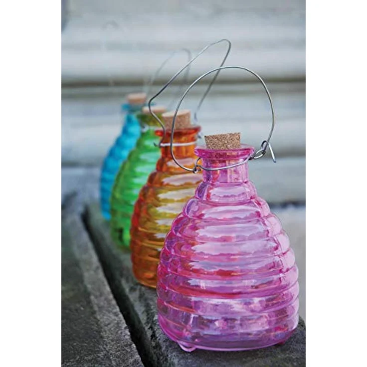 Esschert Design Wespenfalle, Insektenfalle, zum Aufhängen, 1 Stück, farblich sortiert, ca. 9,5 cm x 9,5 cm x 14 cm – Bild 2