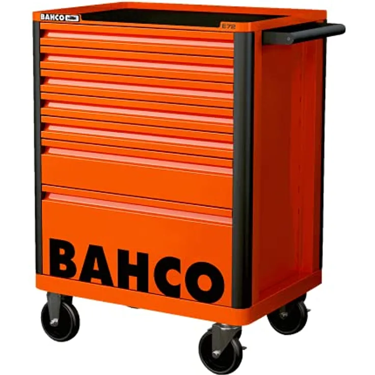 26 Zoll-E72-Werkstattwagen mit 7 Schubladen, orange, 693 mm × 510 mm × 955 mm