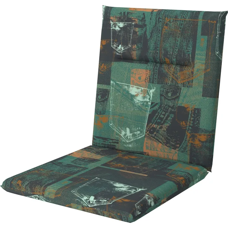Doppler Niederlehnerauflage Spot ca. 100x48x5 cm blau grün