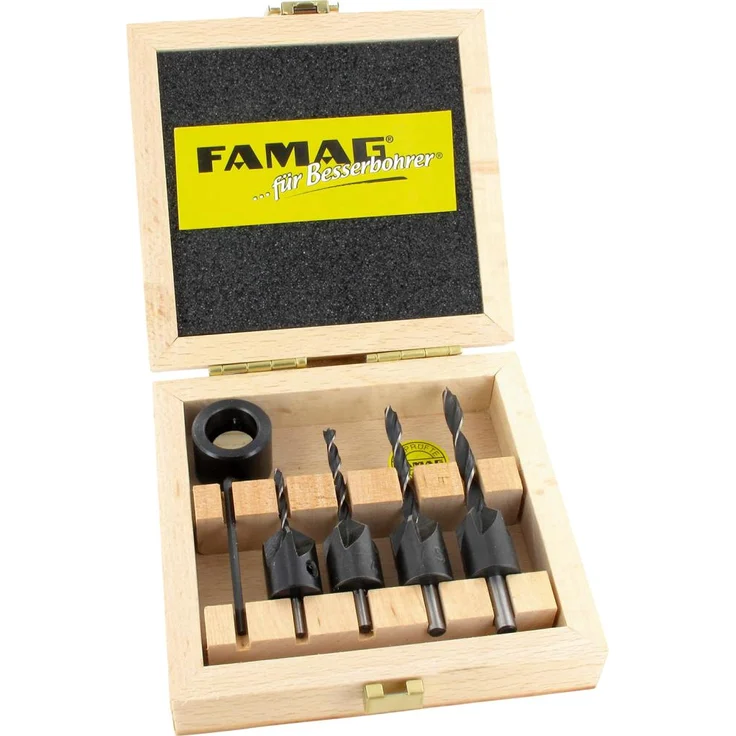 Famag Bohrer-Senker-Satz Bohrer-Ø: 3, 4, 5, 6 mm mit Aufsteckversenkern – Bild 2