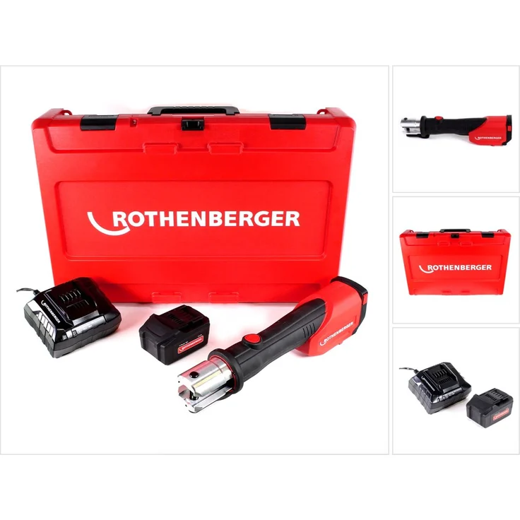 Rothenberger ROMAX 4000 Basic Set Akku Pressmaschine 18V + 1x Akku 4,0Ah + Ladegerät + Koffer ( 1000001840 ) – Bild 4