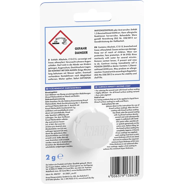Knauf Flächendicht Zweitanstrich 2 g – Bild 2